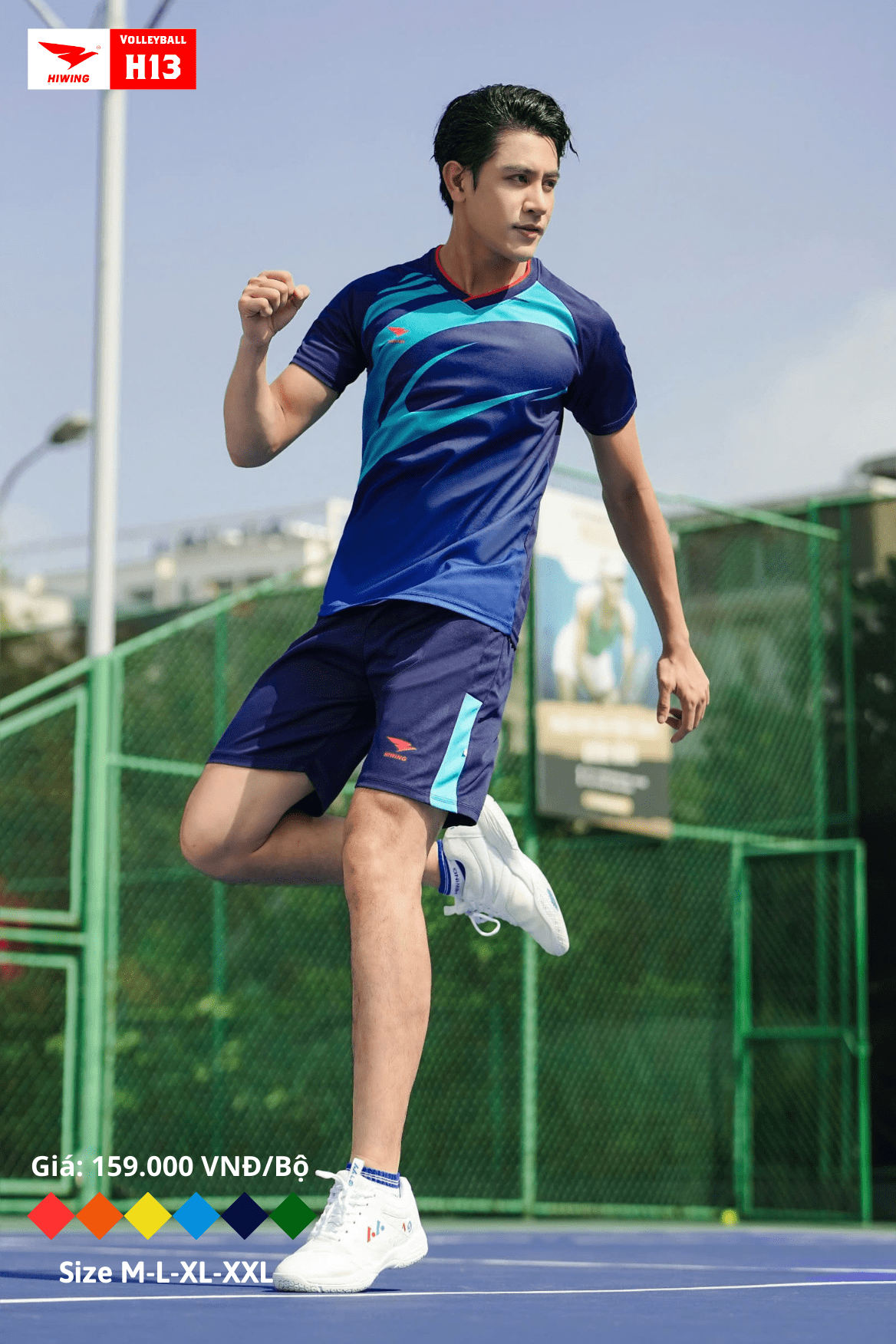 Áo bóng chuyền Nam Hiwing H13 màu Xanh than